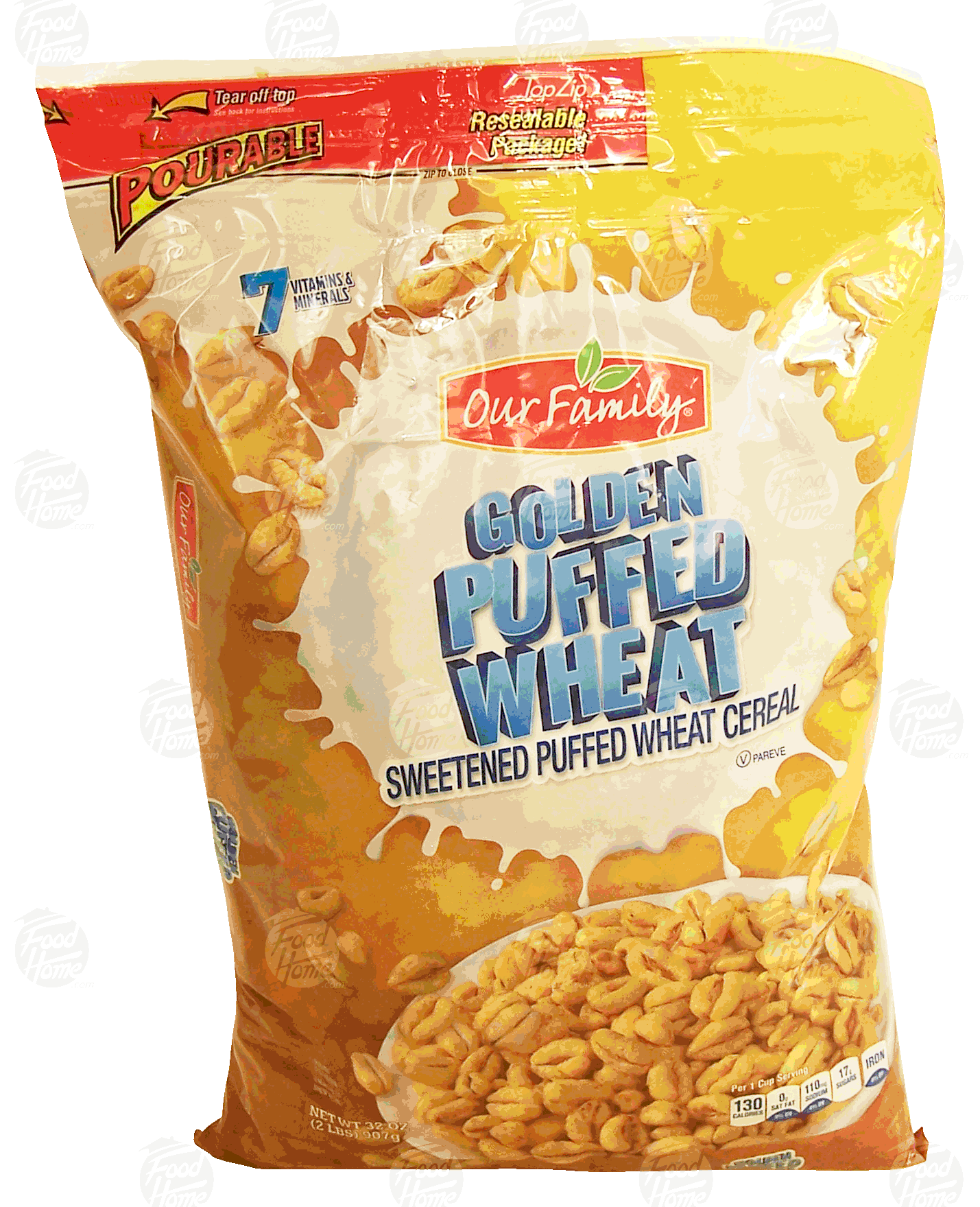 Our Family Golden puffed wheat sweetend cereal Full-Size Picture